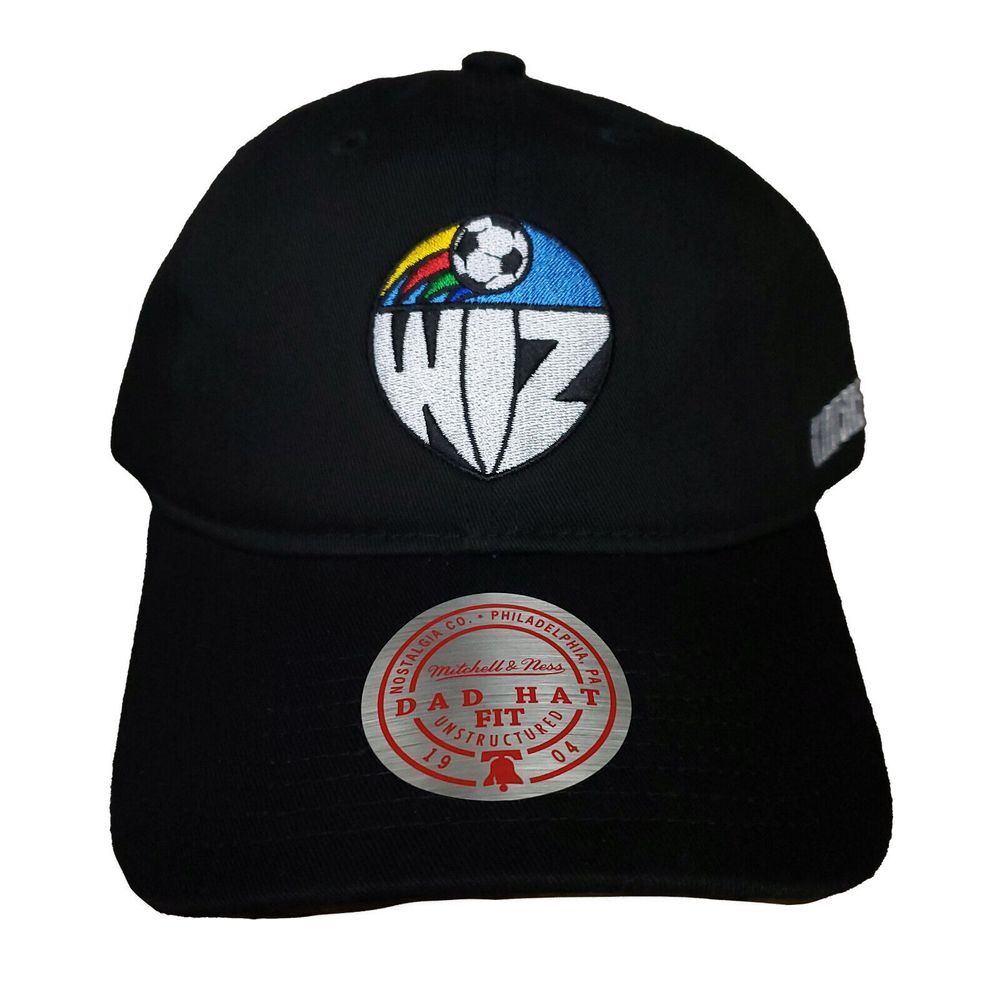 Kansas City Wiz Mitchell & Ness MLS Dad Hat Cap Embroidered Logo Black NWT